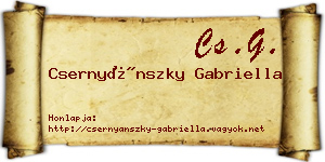 Csernyánszky Gabriella névjegykártya