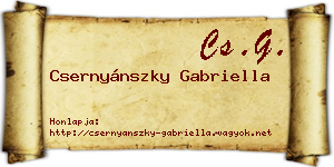 Csernyánszky Gabriella névjegykártya